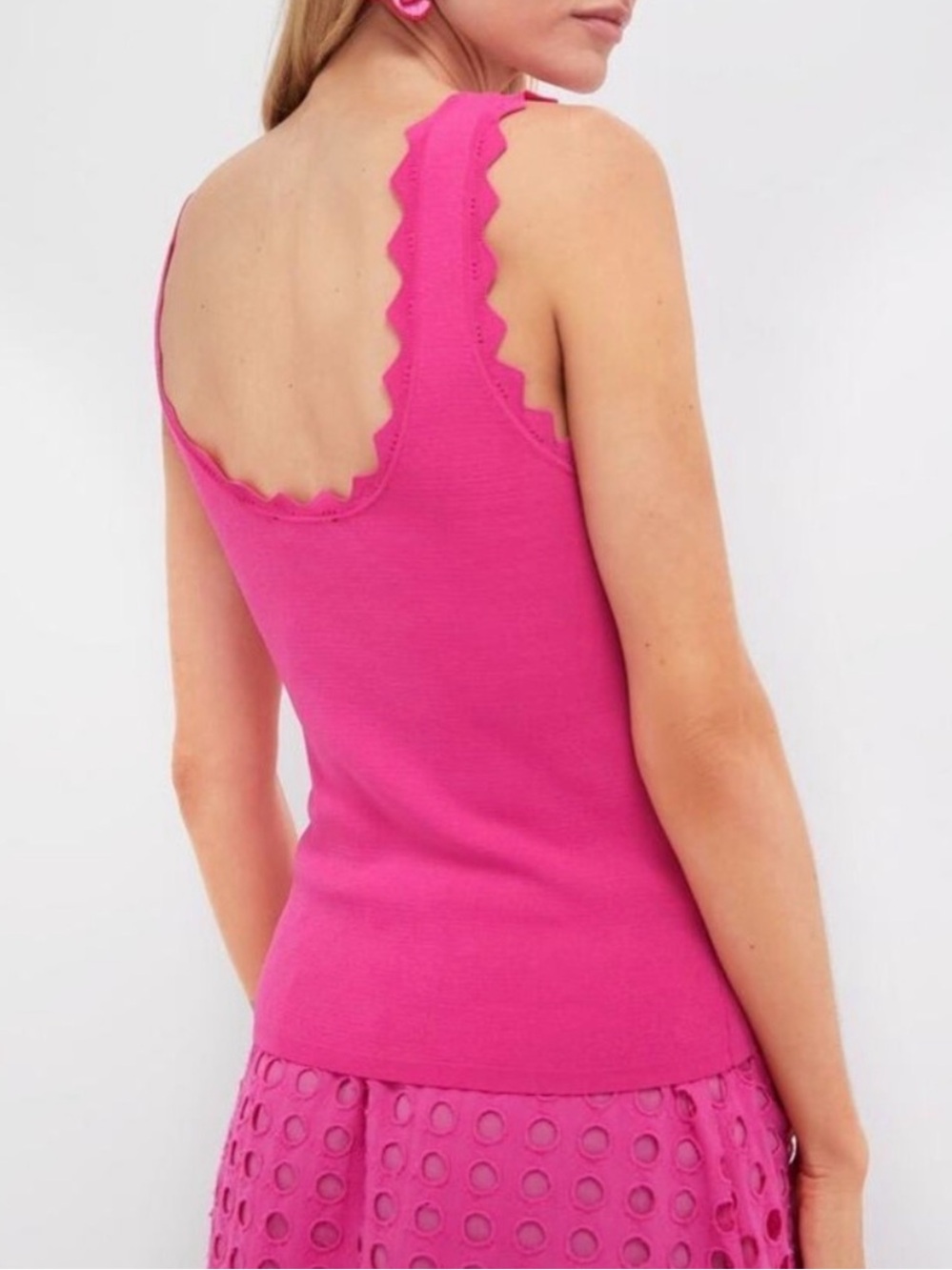 Tuckernuck Hot Pink Ric Rac Compression Tank - Picture 2 of 8